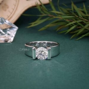 1.50 Ct Round Cut Lab Grown Diamond Unisex Engagement Ring