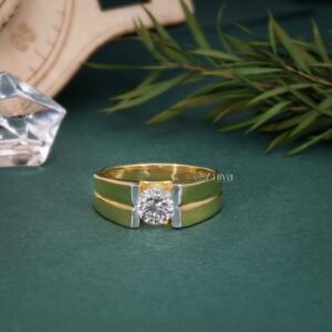 Round Cut Solitaire Diamond Engagement Ring For Men & Women (Unisex)