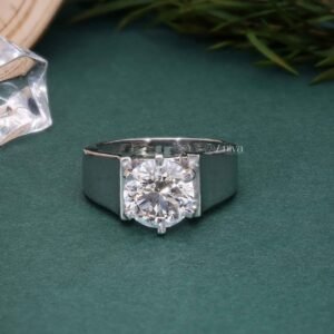 Classic 2.00 CT Round Solitaire Diamond Unisex Wedding Band with 6-Prong Design (Copy)