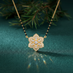 Sparkle Blossom Natural Diamond Mangalsutra