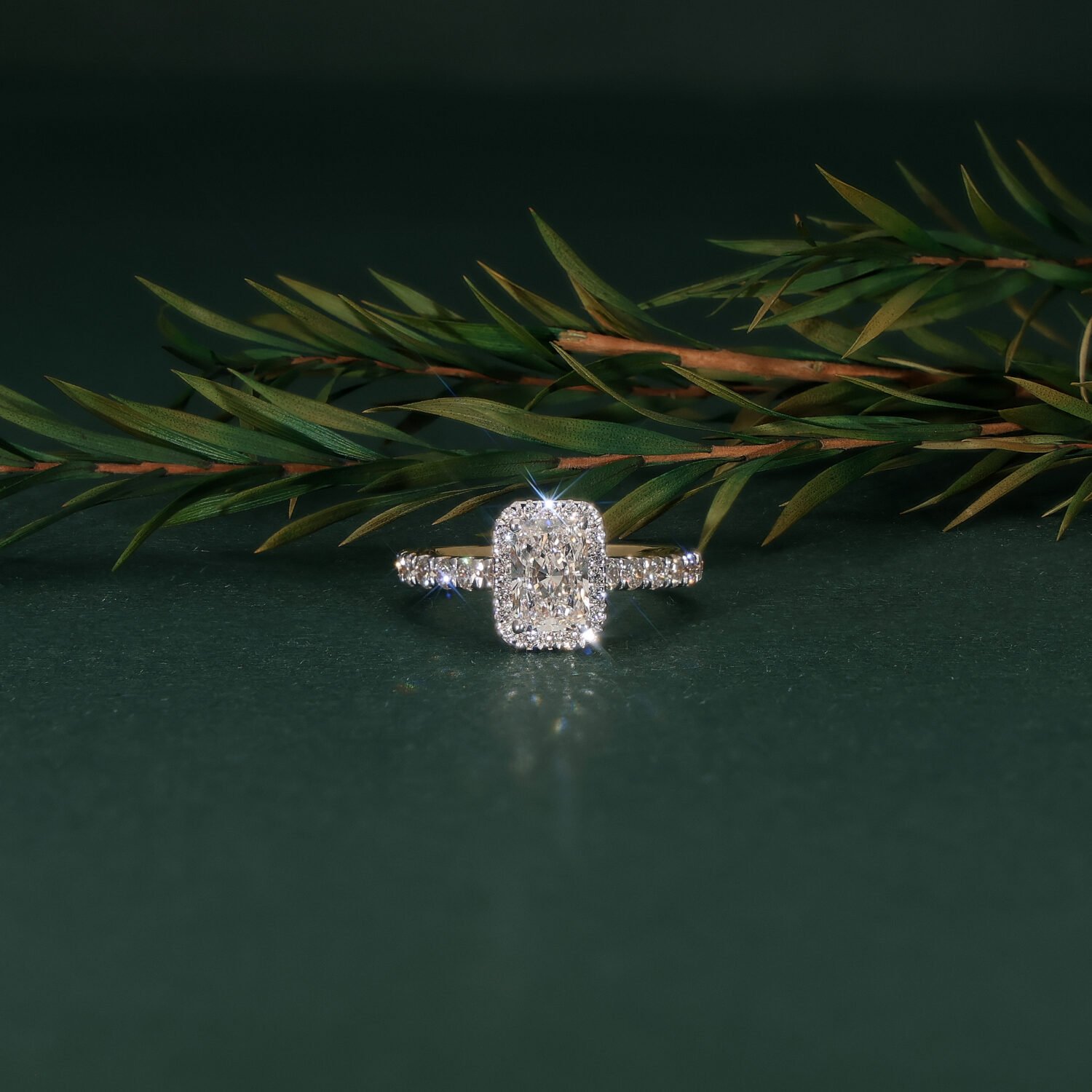 Elegant Emerald Cut Diamond Ring | 14KT Yellow Gold