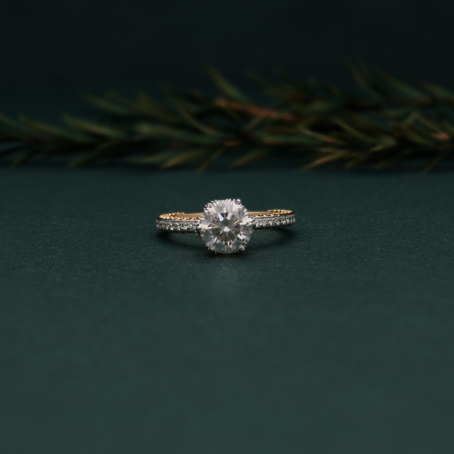 Round Diamond Solitaire Ring | 14KT, 18KT & 22KT Gold