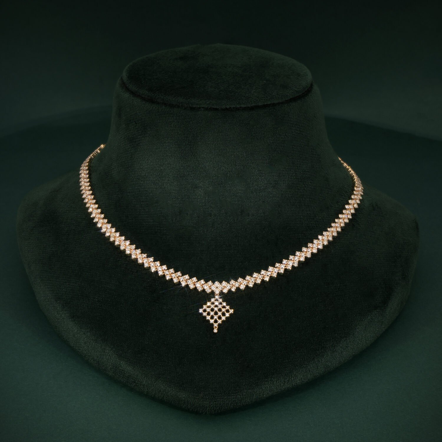 Natural Diamond Necklace Set | Certified Diamonds